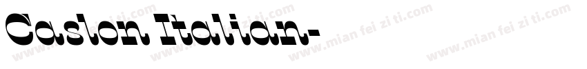 Caslon Italian字体转换